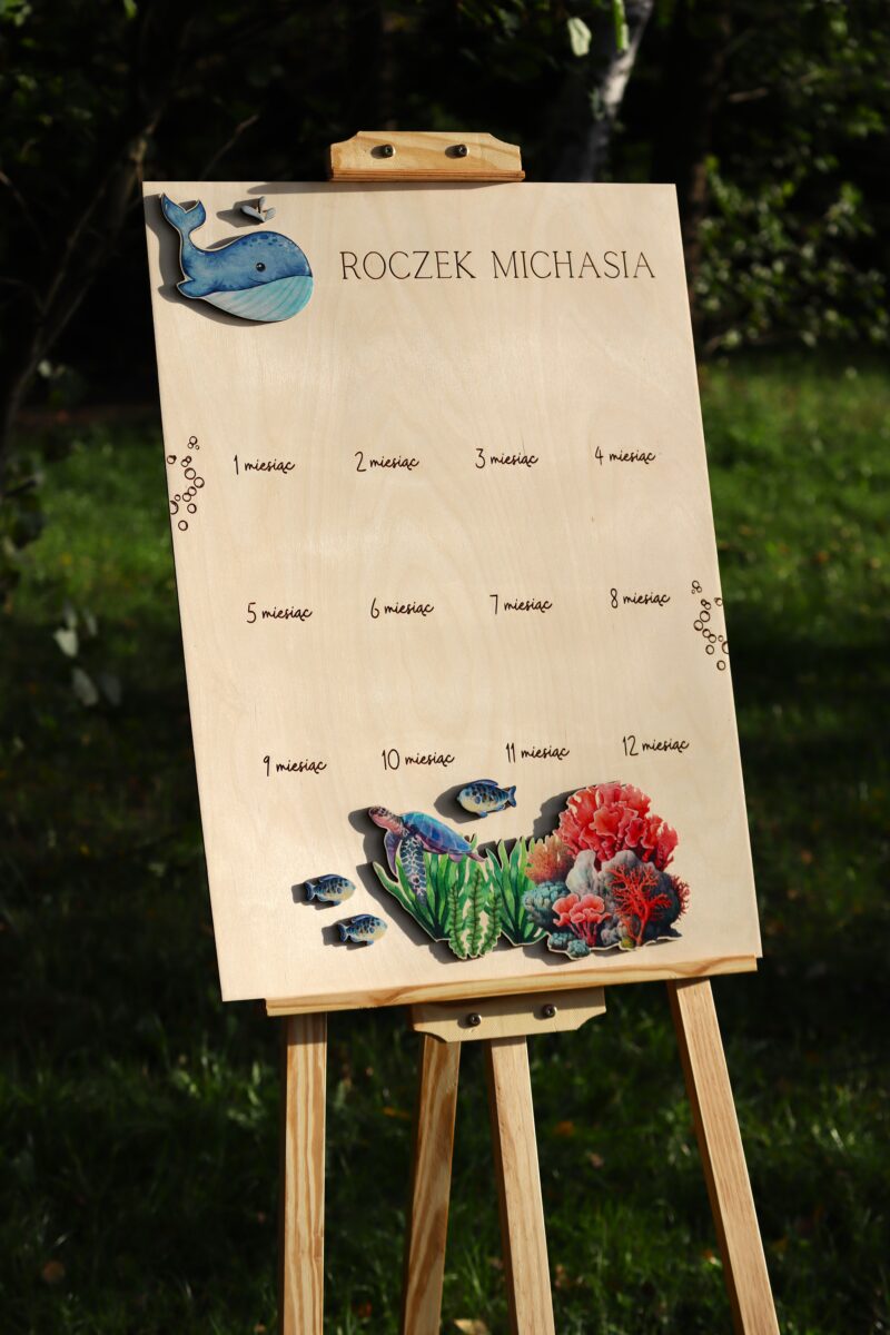 Tablica na roczek Morskie zwierzątka