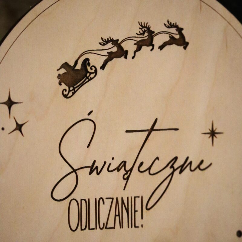 Kalendarz adwentowy na podstawce w zestawie z markerem