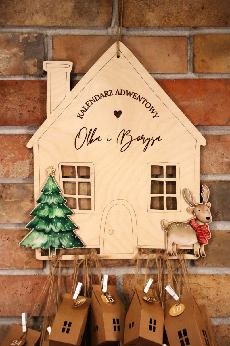 Kalendarz adwentowy Domek
