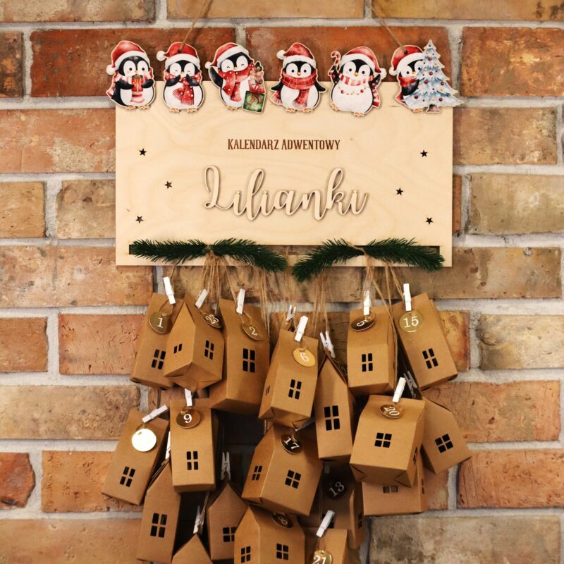 Kalendarz adwentowy Pingwiny