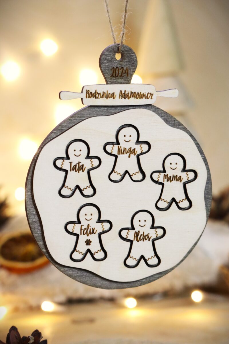 Bombka rodzinna Deska z pierniczkami