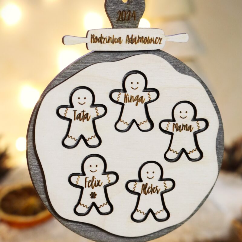 Bombka rodzinna Deska z pierniczkami