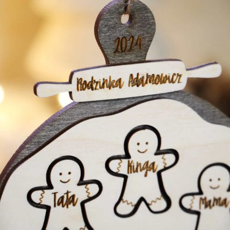 Bombka rodzinna Deska z pierniczkami