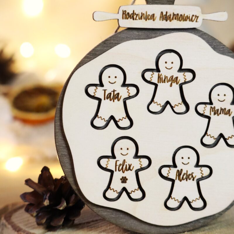 Bombka rodzinna Deska z pierniczkami