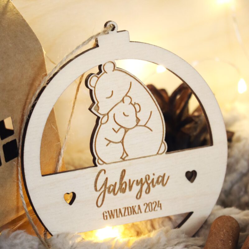 Bombka z imieniem Niedźwiadki