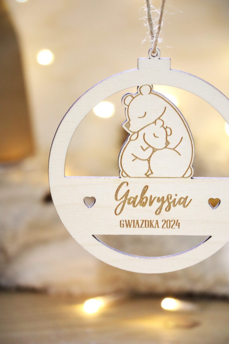 Bombka z imieniem Niedźwiadki