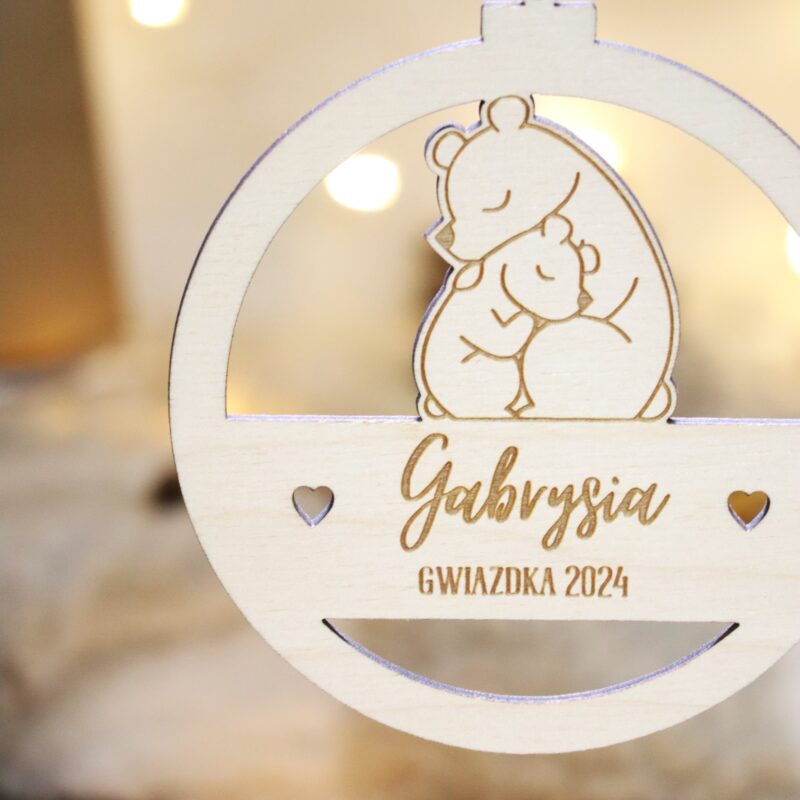 Bombka z imieniem Niedźwiadki