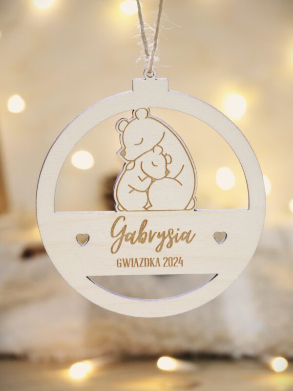 Bombka z imieniem Niedźwiadki