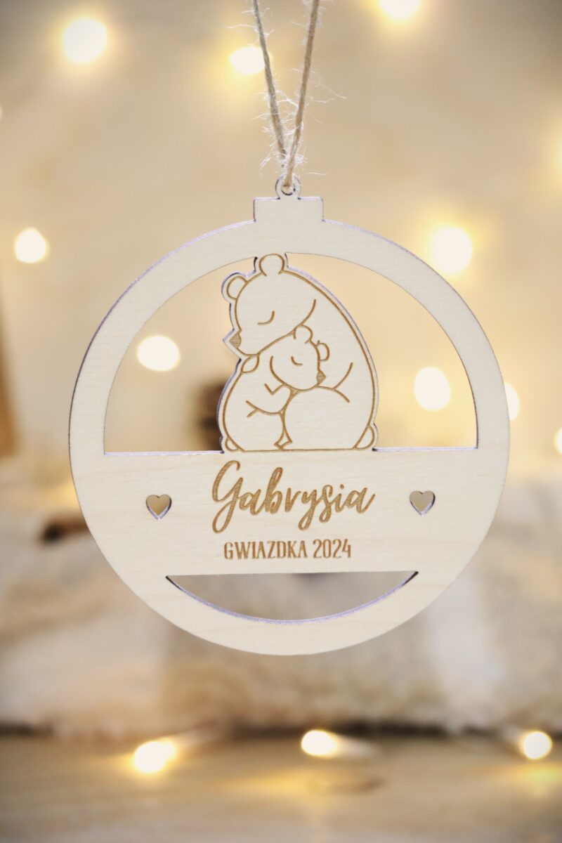 Bombka z imieniem Niedźwiadki