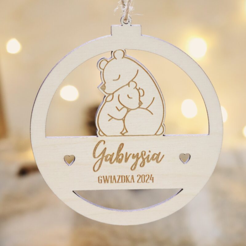 Bombka z imieniem Niedźwiadki