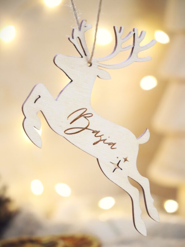Bombka z imieniem Renifer