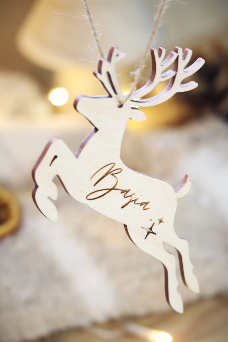 Bombka z imieniem Renifer