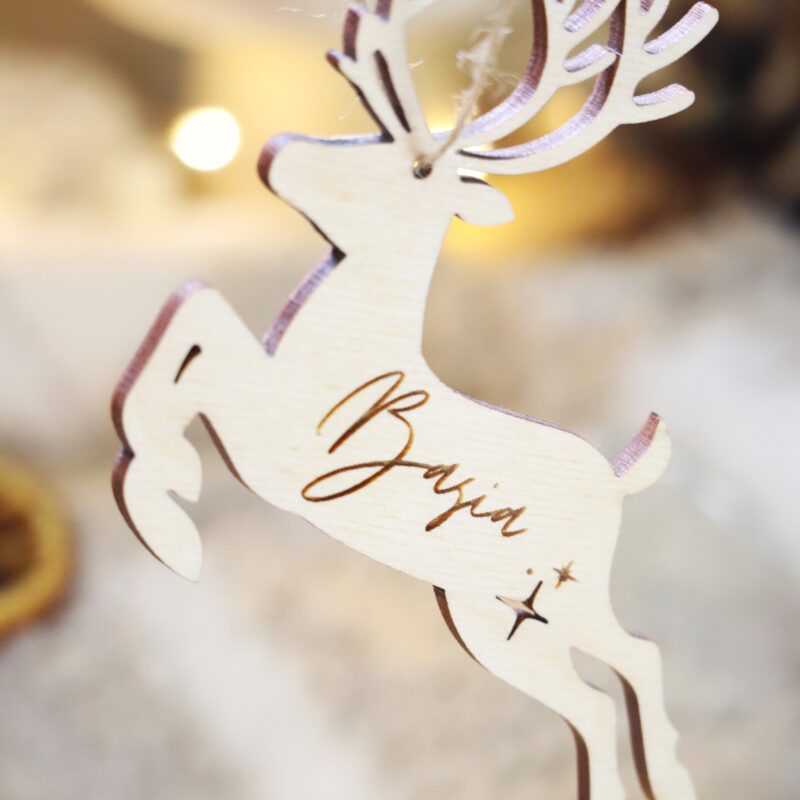 Bombka z imieniem Renifer