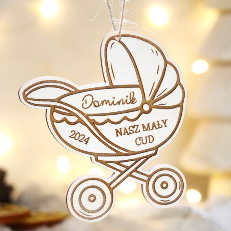 Bombka z imieniem Wózek Nasz mały cud