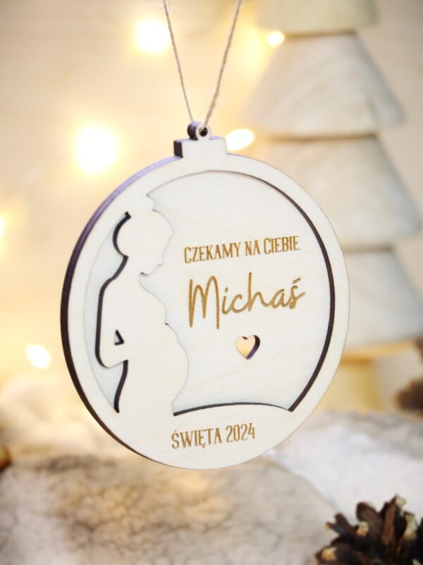 Bombka z imieniem Czekamy na Ciebie