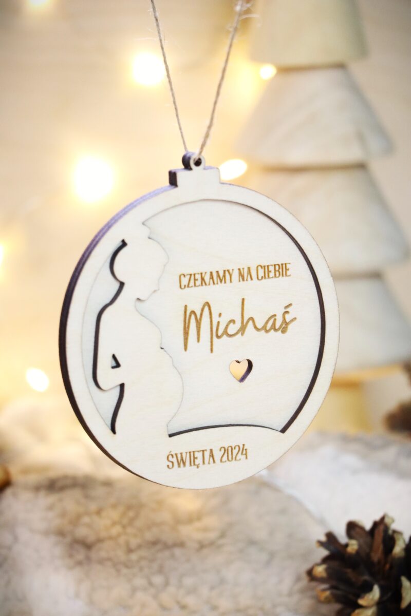 Bombka z imieniem Czekamy na Ciebie