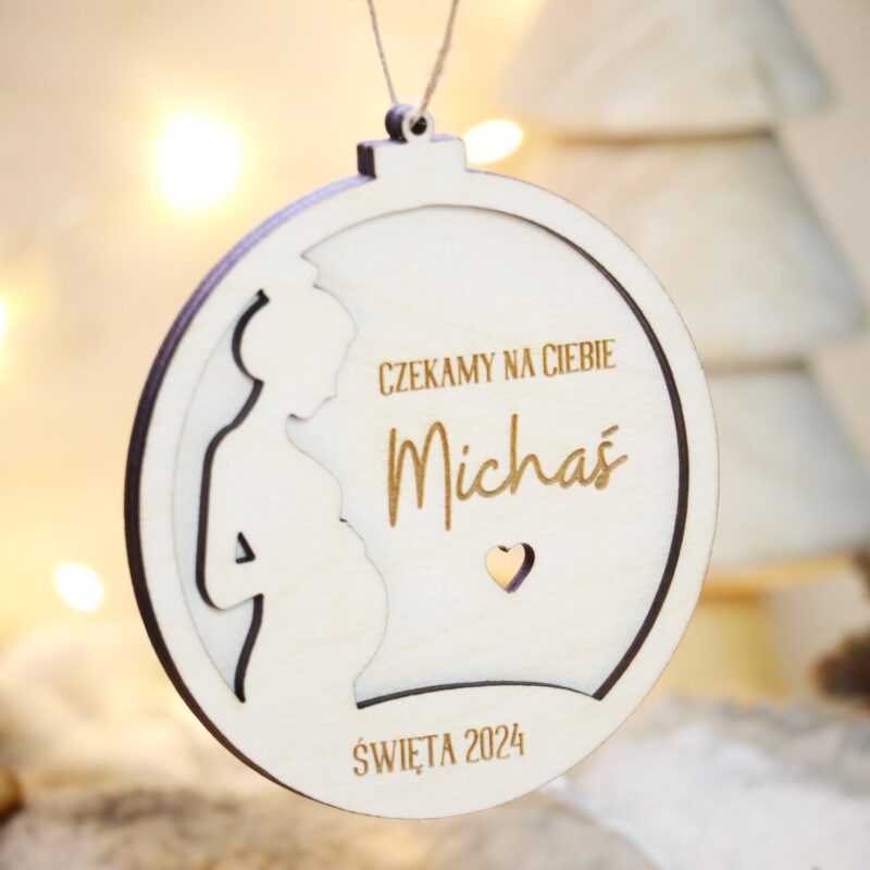 Bombka z imieniem Czekamy na Ciebie