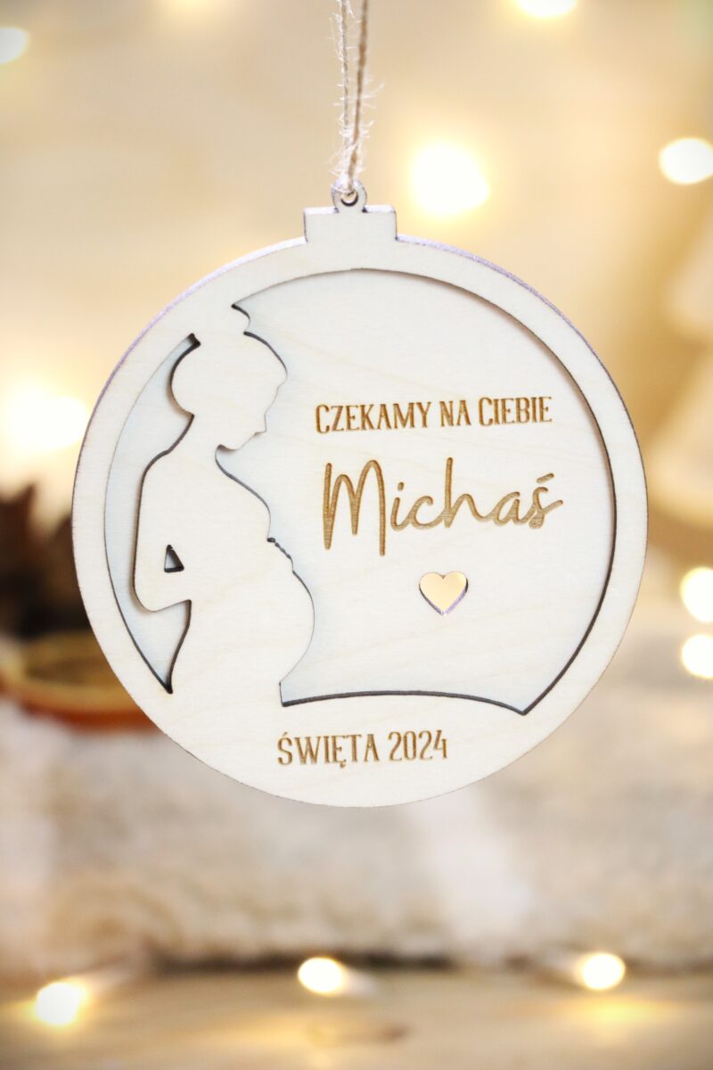 Bombka z imieniem Czekamy na Ciebie