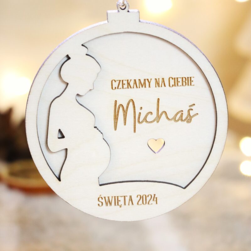 Bombka z imieniem Czekamy na Ciebie