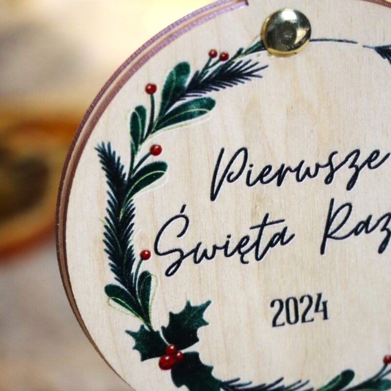 Bombka otwierana z metryczką Pierwsze Święta Razem