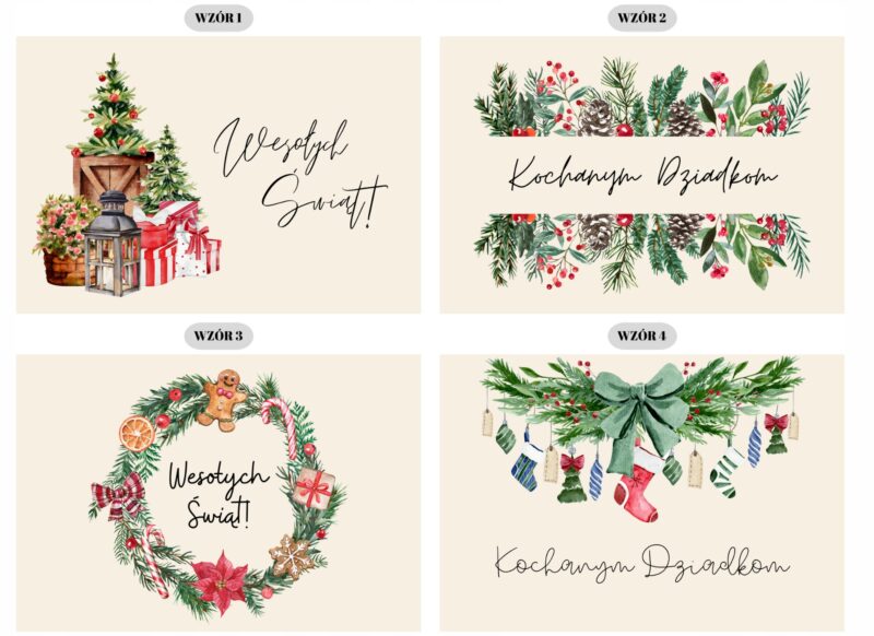 Herbaciarka Świąteczne pudełko z życzeniami