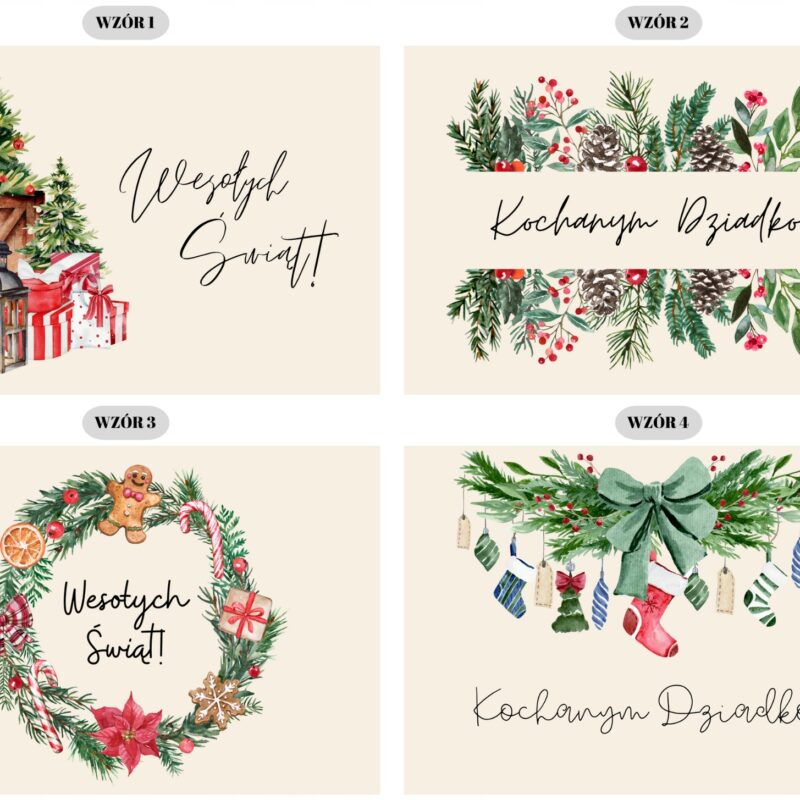 Herbaciarka Świąteczne pudełko z życzeniami