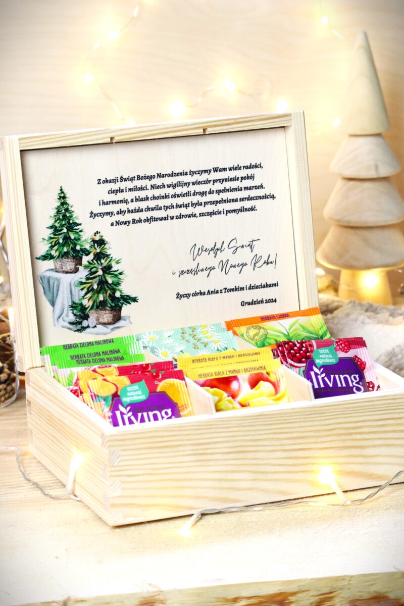 Herbaciarka Świąteczne pudełko z życzeniami