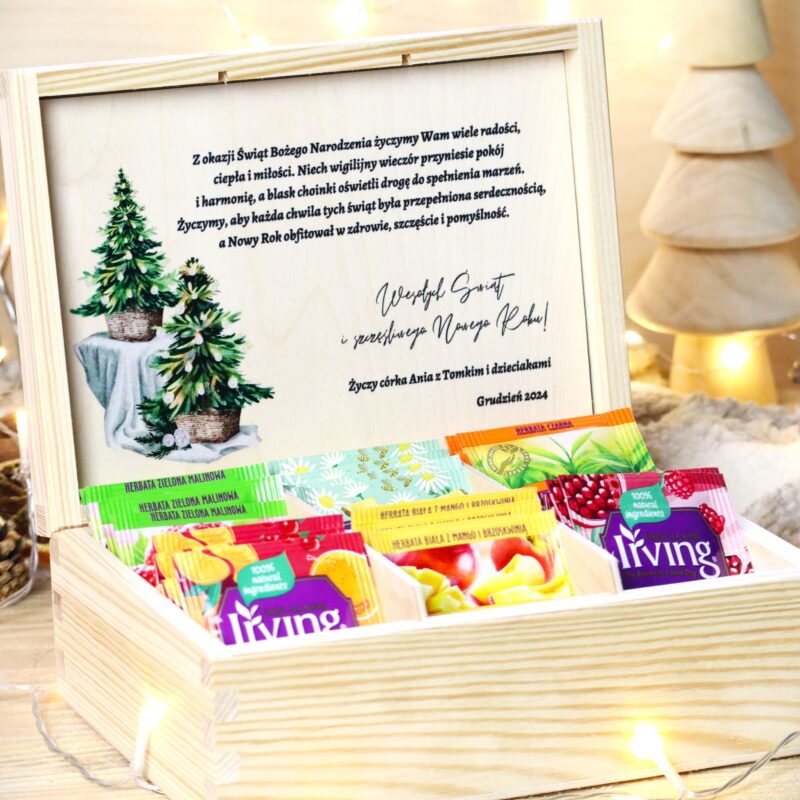Herbaciarka Świąteczne pudełko z życzeniami