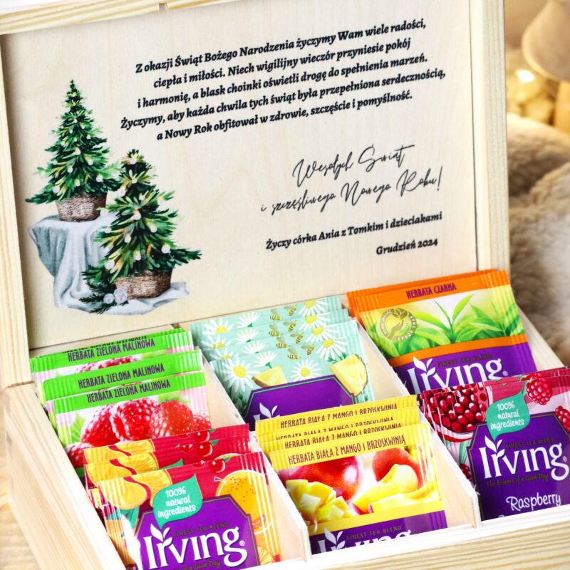 Herbaciarka Świąteczne pudełko z życzeniami