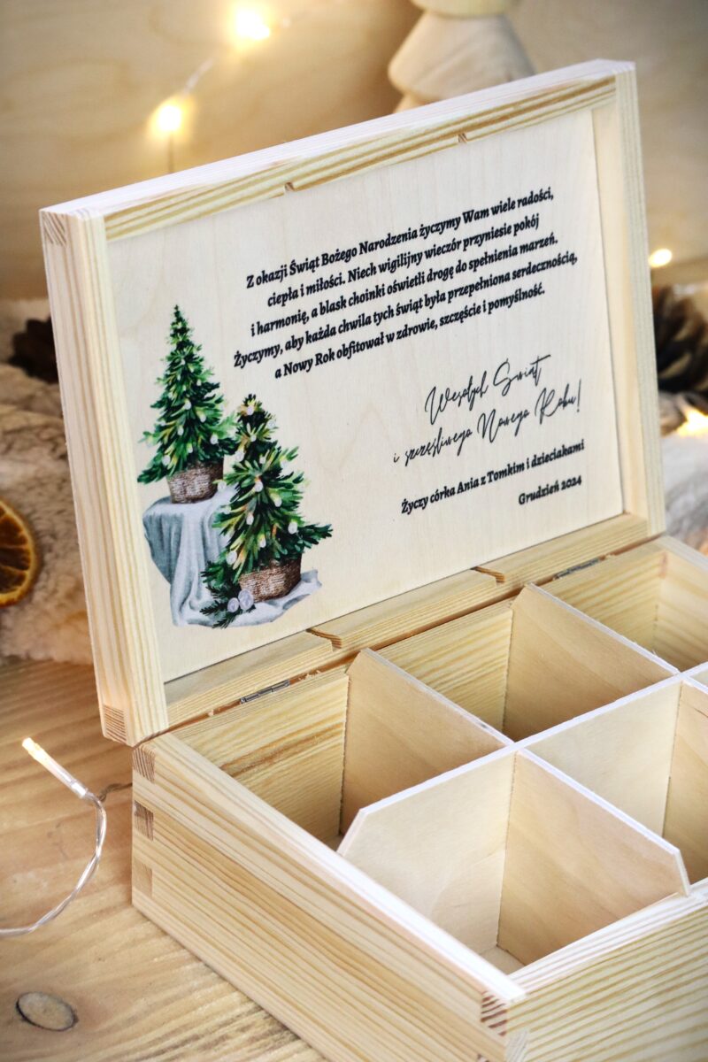 Herbaciarka Świąteczne pudełko z życzeniami