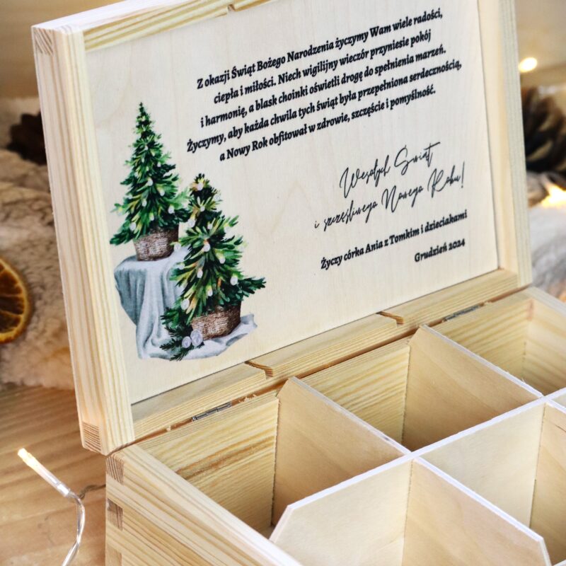 Herbaciarka Świąteczne pudełko z życzeniami