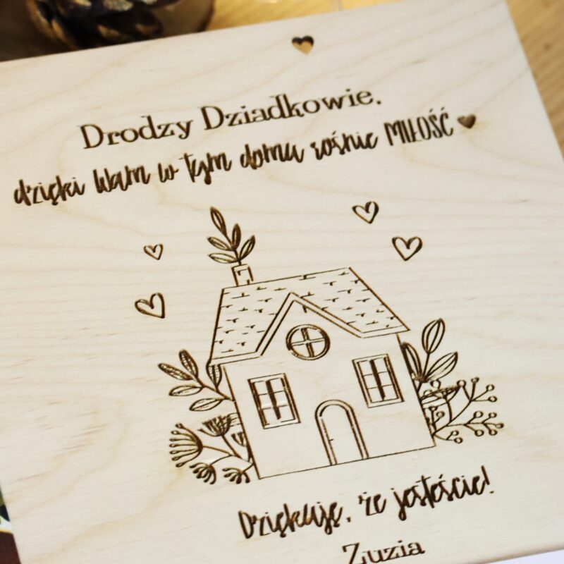 Kalendarz ścienny 2026 dla Dziadków ze zdjęciem Domek