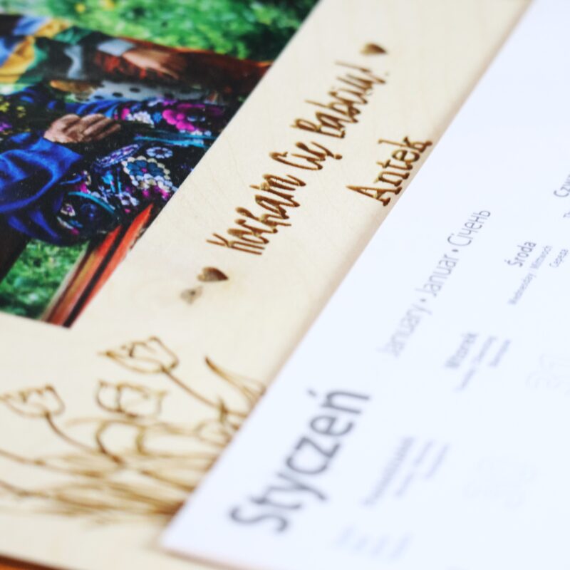 Kalendarz ścienny 2026 dla Dziadków ze zdjęciem Tulipany