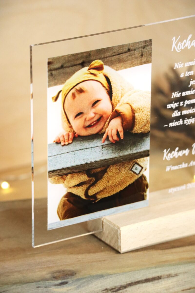 Ramka UV dla Dziadków ze zdjęciem i życzeniami