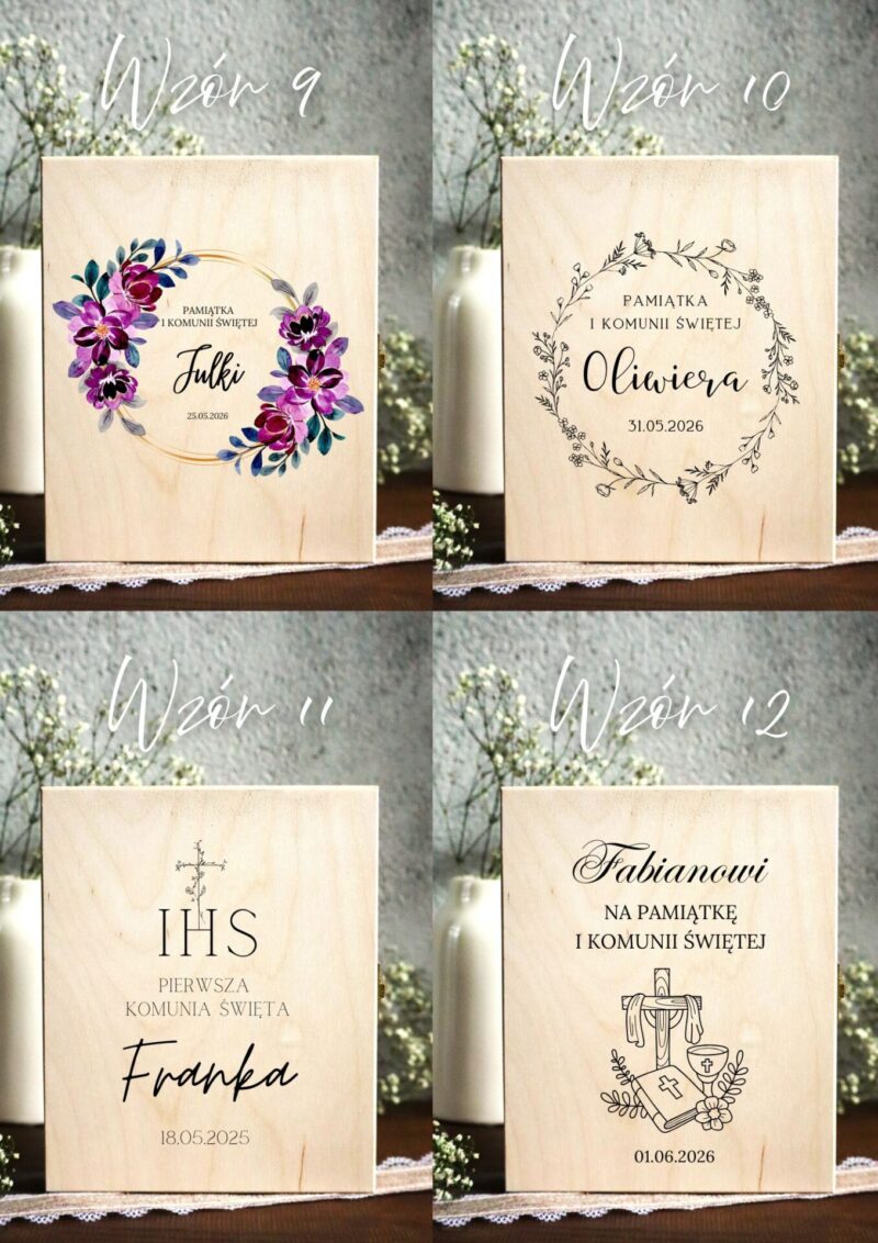 Biblia w pudełku na pamiątkę I Komunii Świętej