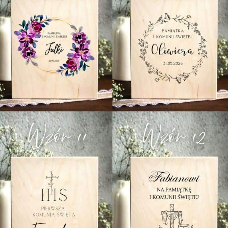 Biblia w pudełku na pamiątkę I Komunii Świętej