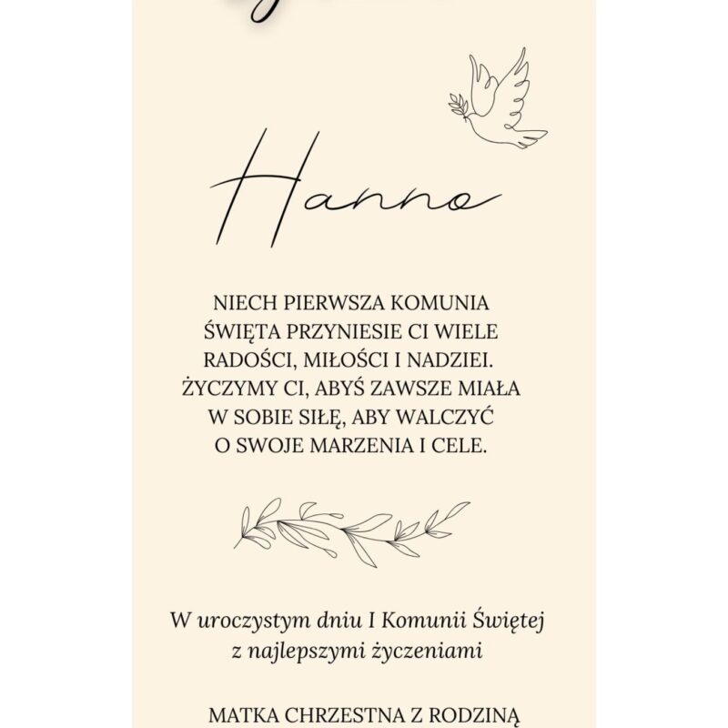 Białe pudełko na banknoty z okazji I Komunii Świętej