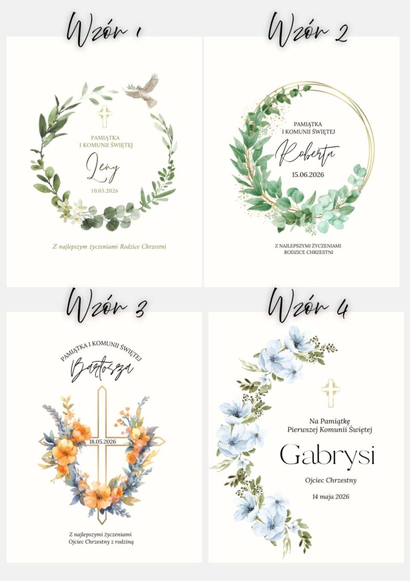 Duży album komunijny z dedykacją