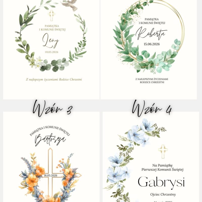 Duży album komunijny z dedykacją