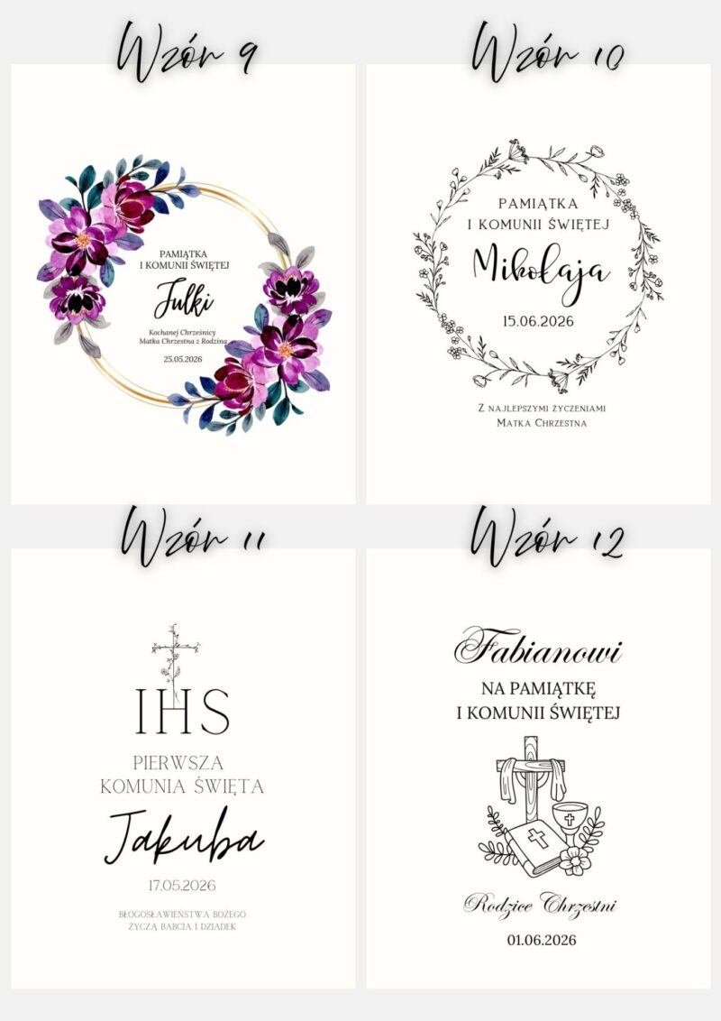 Duży album komunijny z dedykacją