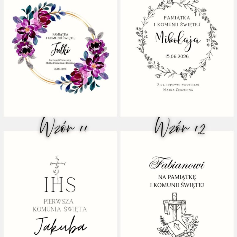Duży album komunijny z dedykacją