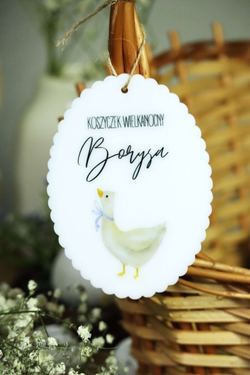 Zawieszka wielkanocna z motywem gąsek