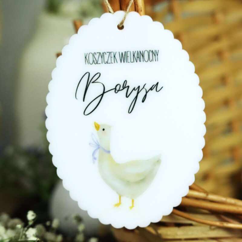Zawieszka wielkanocna z motywem gąsek