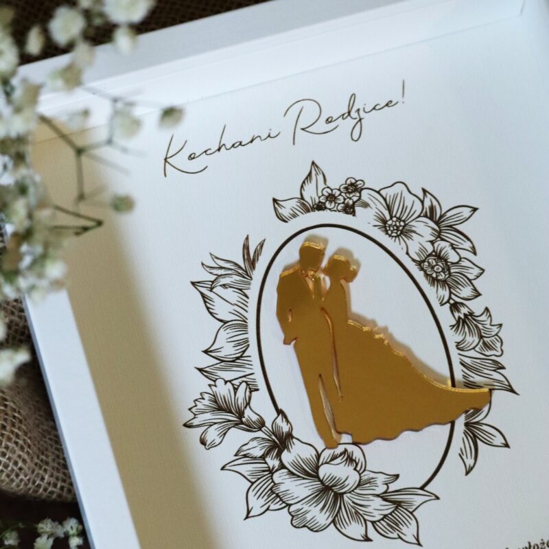 Ramka z podziękowaniami na ślub WHITE