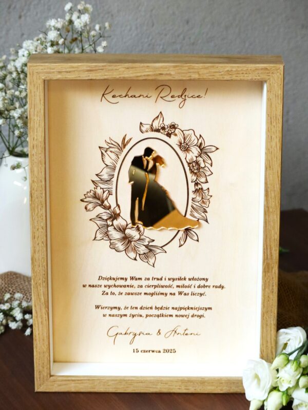 Ramka z podziękowaniami na ślub