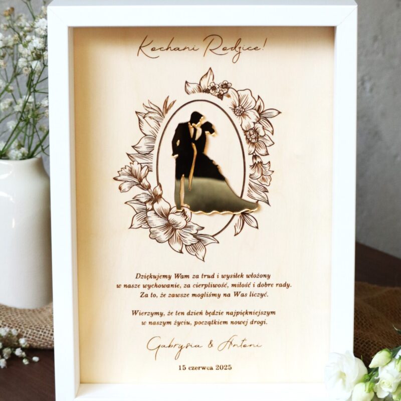 Ramka z podziękowaniami na ślub