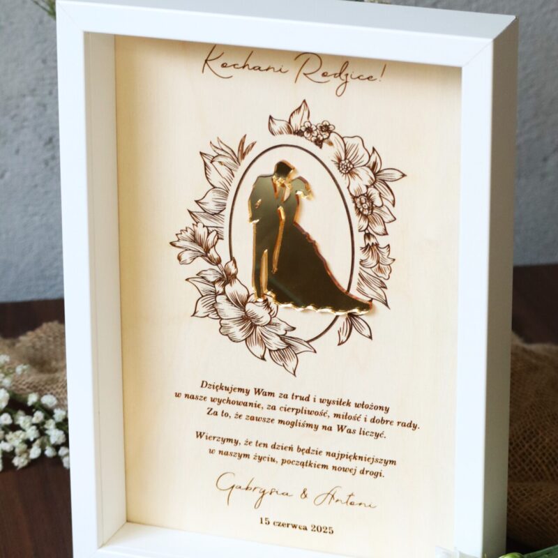 Ramka z podziękowaniami na ślub