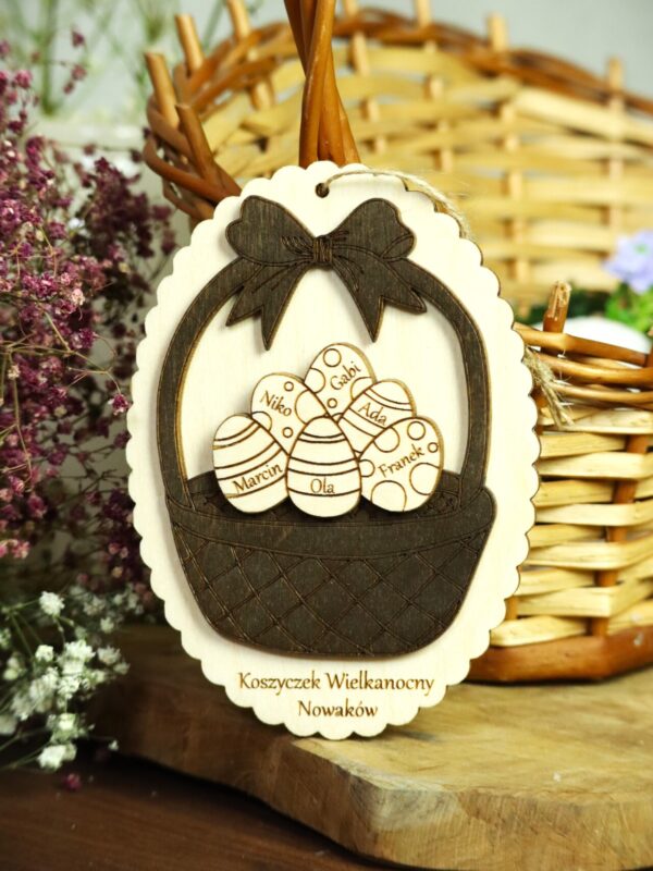 Zawieszka rodzinny koszyczek wielkanocny