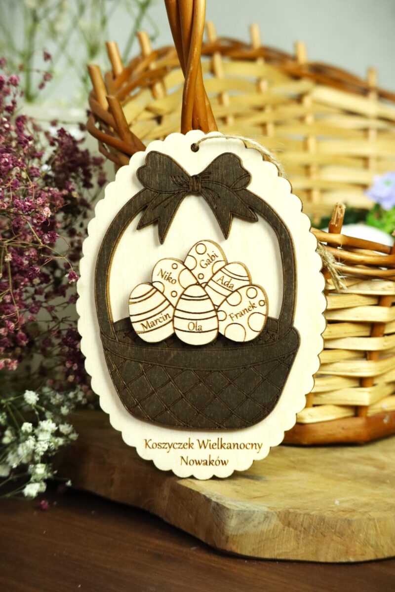 Zawieszka rodzinny koszyczek wielkanocny