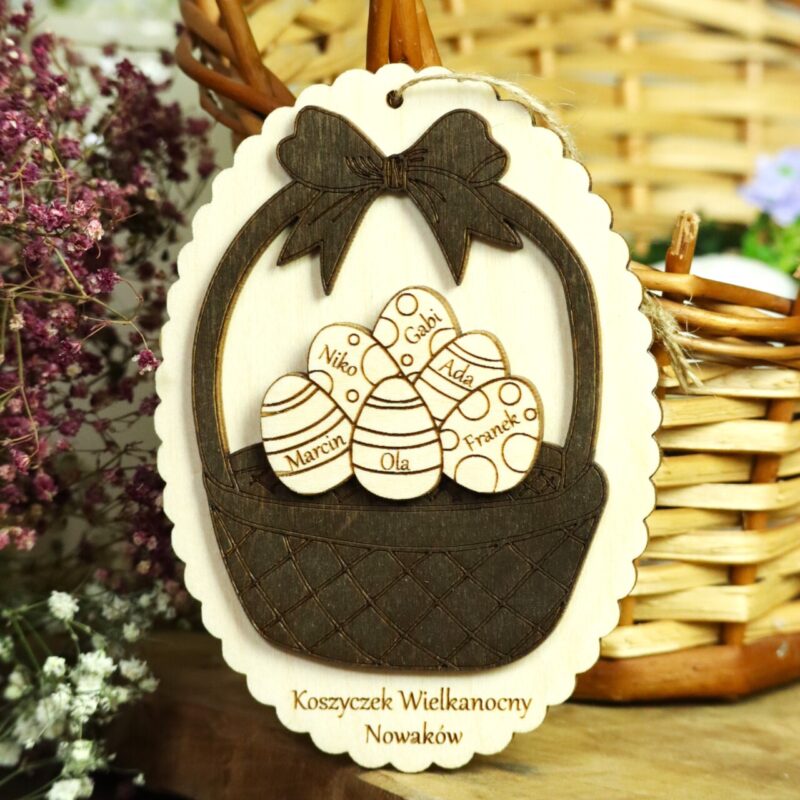 Zawieszka rodzinny koszyczek wielkanocny